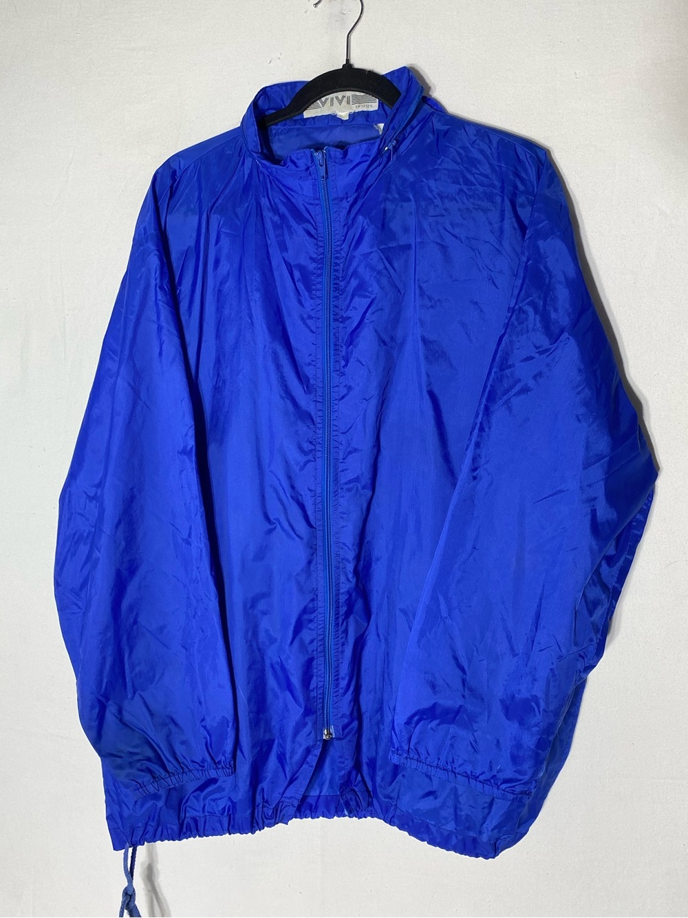 Vintage 80s 90s Vivi Royal Blue Full Zip Nylon Windbreaker Track Jacket S